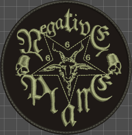 Negative Plane Embroidered Patch