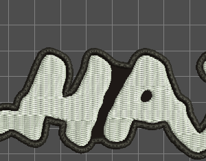 Discharge Embroidered Patch