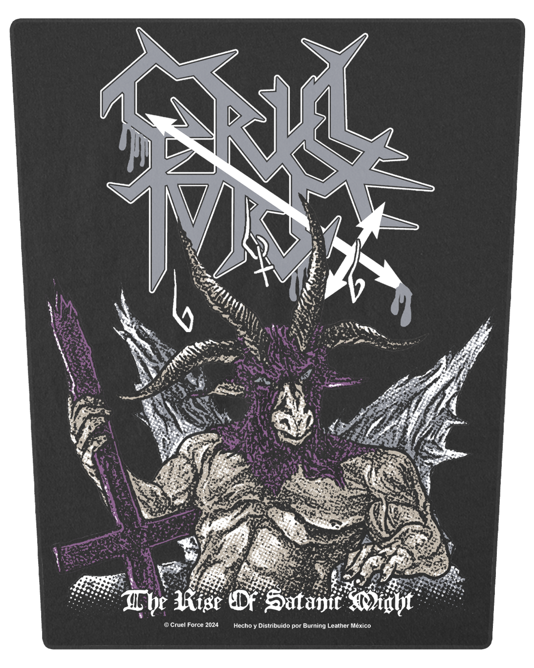 Cruel Force - The Rise Of Satanic Might Official Backpatch 2024